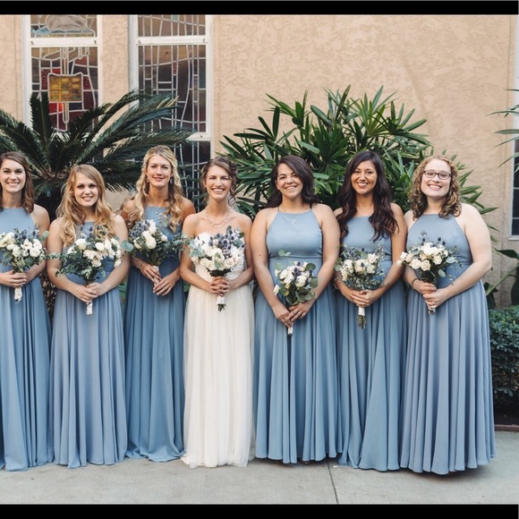 Lulus blue bridesmaid dress Outlet